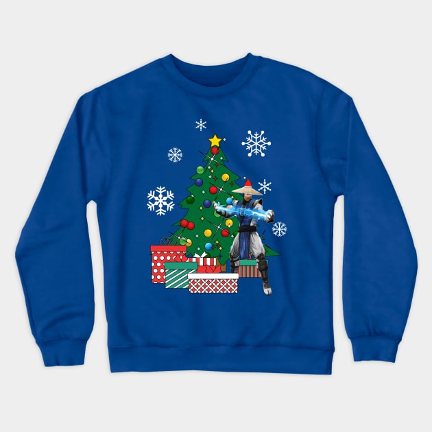 Raiden Around The Christmas Tree Mortal Kombat Crewneck Sweatshirt by Nova5
